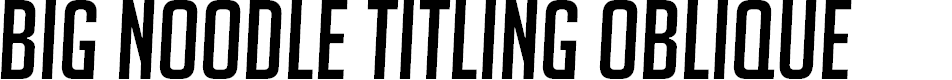 Preview image for BigNoodleTitling Oblique