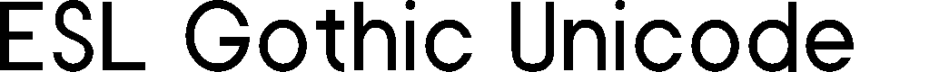 Preview image for ESL Gothic Unicode