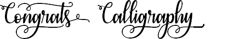Preview image for Congrats Calligraphy