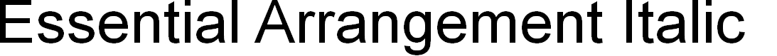 Preview image for Essential Arrangement Italic