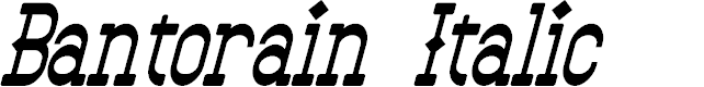 Preview image for Bantorain Italic