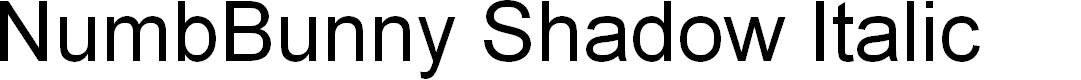 Preview image for NumbBunny Shadow Italic