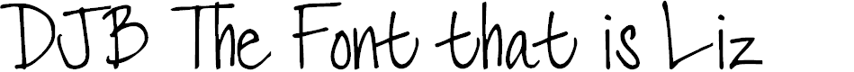 Preview image for DJB The Font that is Liz