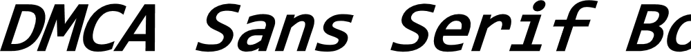Preview image for DMCA Sans Serif Bold Italic