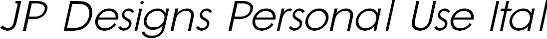 Preview image for JP Designs Personal Use Italic