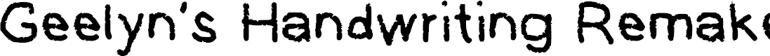 Preview image for Geelyn's Handwriting Remake A Medium