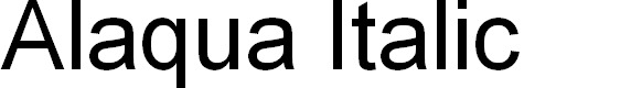 Preview image for Alaqua Italic