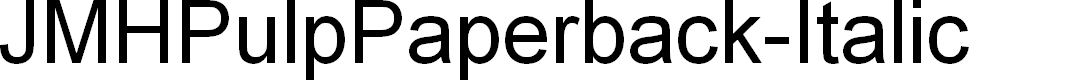 Preview image for JMHPulpPaperback-Italic