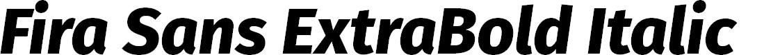 Preview image for Fira Sans ExtraBold Italic