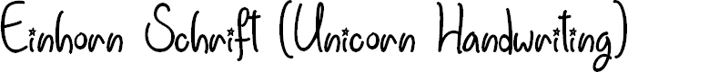 Preview image for Einhorn Schrift
