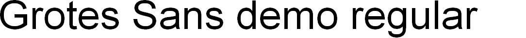 Preview image for Grotes Sans DEMO Regular