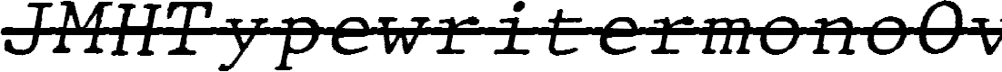 Preview image for JMHTypewritermonoOver-Italic