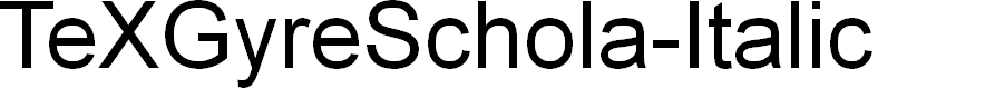 Preview image for TeXGyreSchola-Italic