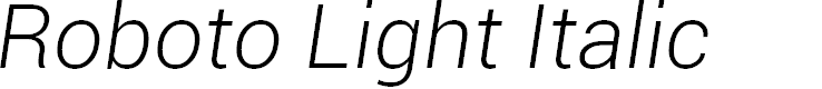 Preview image for Roboto Light Italic