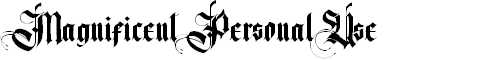 Preview image for Magnificent Personal Use