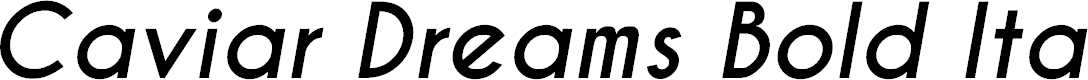 Preview image for Caviar Dreams Bold Italic