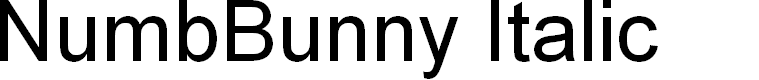 Preview image for NumbBunny Italic
