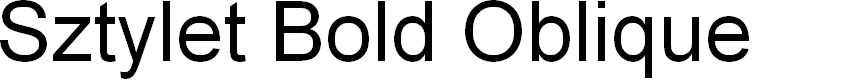 Preview image for Sztylet Bold Oblique