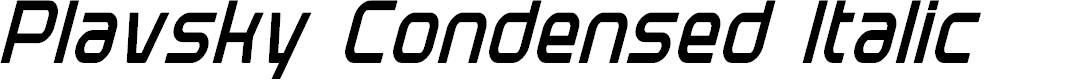 Preview image for Plavsky Condensed Italic