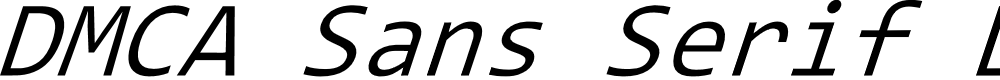 Preview image for DMCA Sans Serif Light Italic