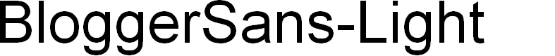 Preview image for BloggerSans-Light