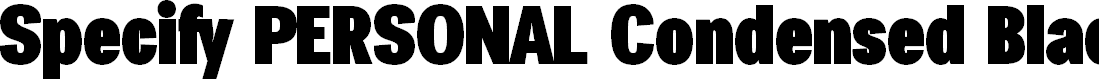 Preview image for Specify PERSONAL Condensed Black
