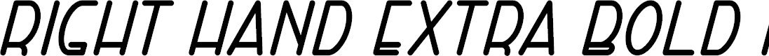 Preview image for Right Hand Extra Bold Italic