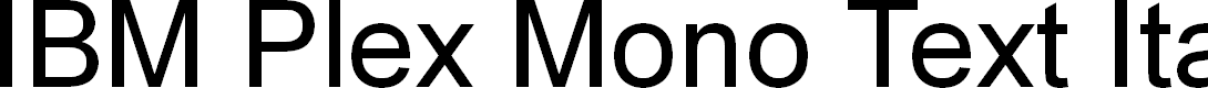 Preview image for IBM Plex Mono Text Italic