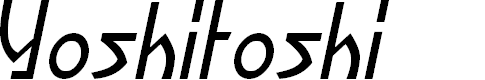 Preview image for Yoshitoshi Italic