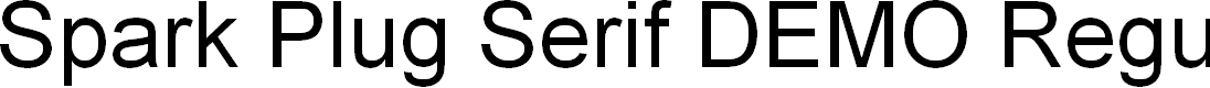 Preview image for Spark Plug Serif DEMO Regular