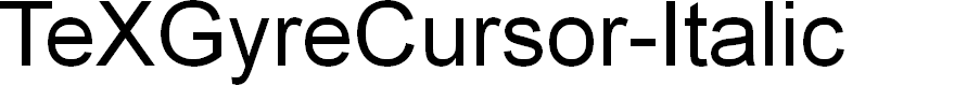 Preview image for TeXGyreCursor-Italic