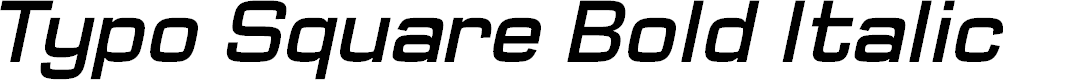 Preview image for Typo Square Bold Italic Demo