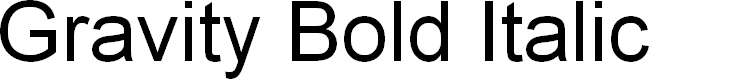 Preview image for Gravity Bold Italic