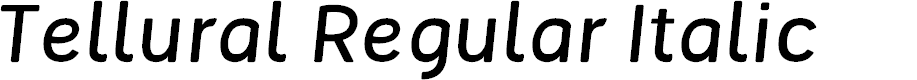 Preview image for Tellural Regular Italic