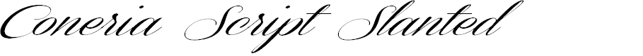 Preview image for Coneria Script Slanted Demo