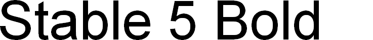 Preview image for Stable 5 Bold