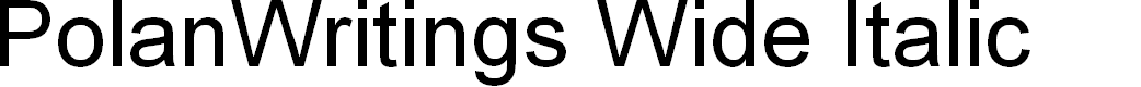 Preview image for PolanWritings Wide Italic