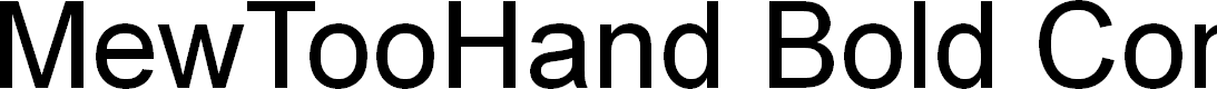 Preview image for MewTooHand Bold Condensed Leftalic