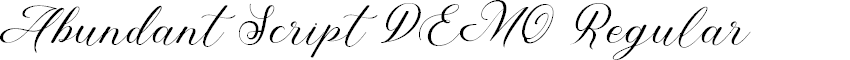 Preview image for Abundant Script DEMO Regular
