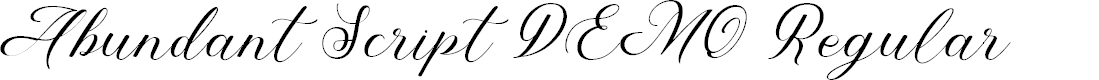 Preview image for Abundant Script DEMO Regular