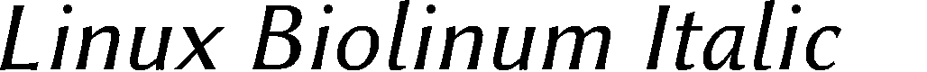 Preview image for Linux Biolinum Italic