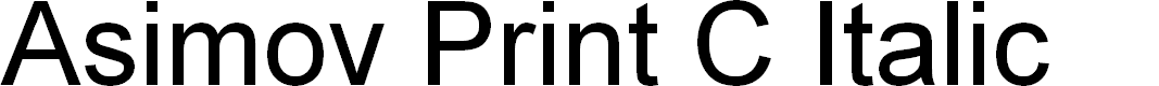 Preview image for Asimov Print C Italic