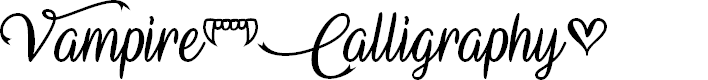 Preview image for Vampire Calligraphy