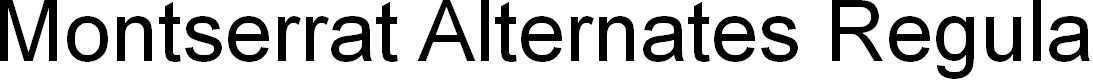 Preview image for Montserrat Alternates Regular