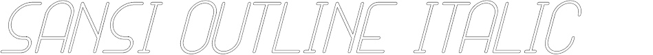 Preview image for SANSI Outline Italic