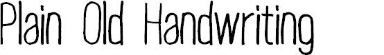 Preview image for Plain Old Handwriting
