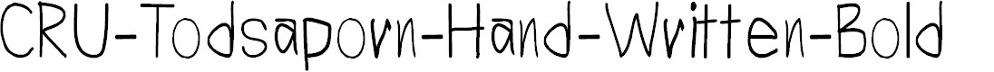 Preview image for CRU-Todsaporn-Hand-Written-Bold