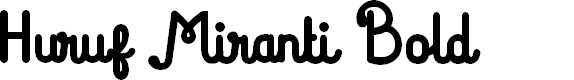 Preview image for Huruf Miranti Bold