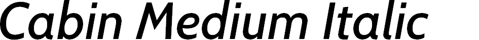Preview image for Cabin Medium Italic