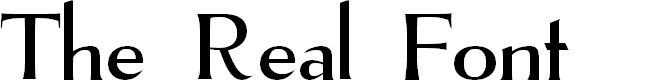 Preview image for The Real Font